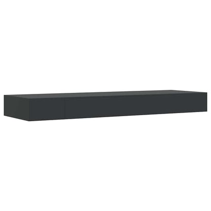 Schweberegal mit Schublade Schwarz 80x25x8 cm