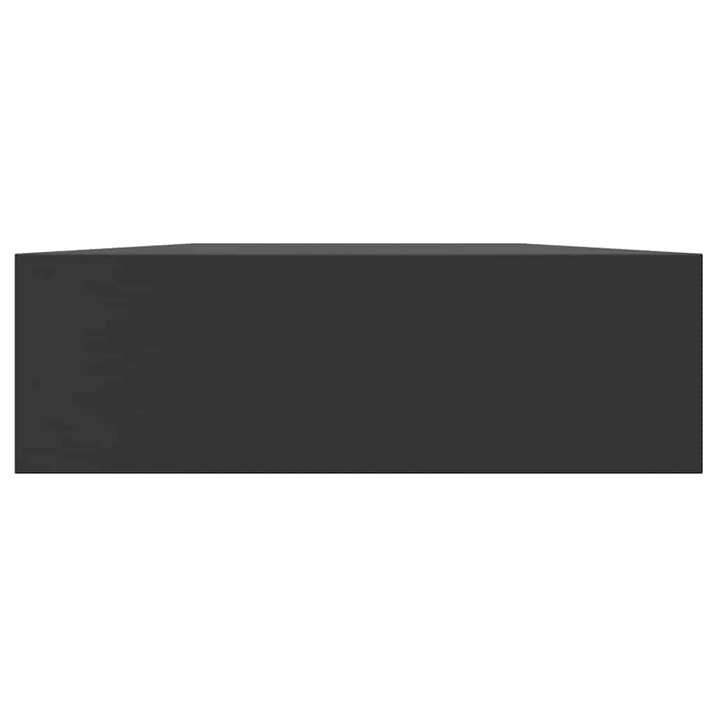 Schweberegal mit Schublade Schwarz 80x25x8 cm