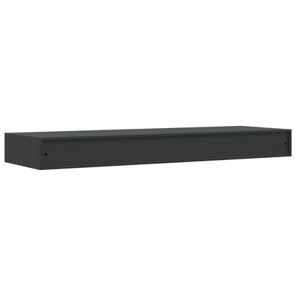 Schweberegal mit Schublade Schwarz 80x25x8 cm