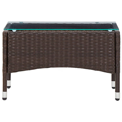 Couchtisch Braun 60x40x36 cm Poly Rattan