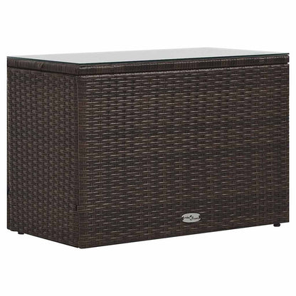 5-tlg. Garten-Lounge-Set mit Auflagen Poly Rattan Braun