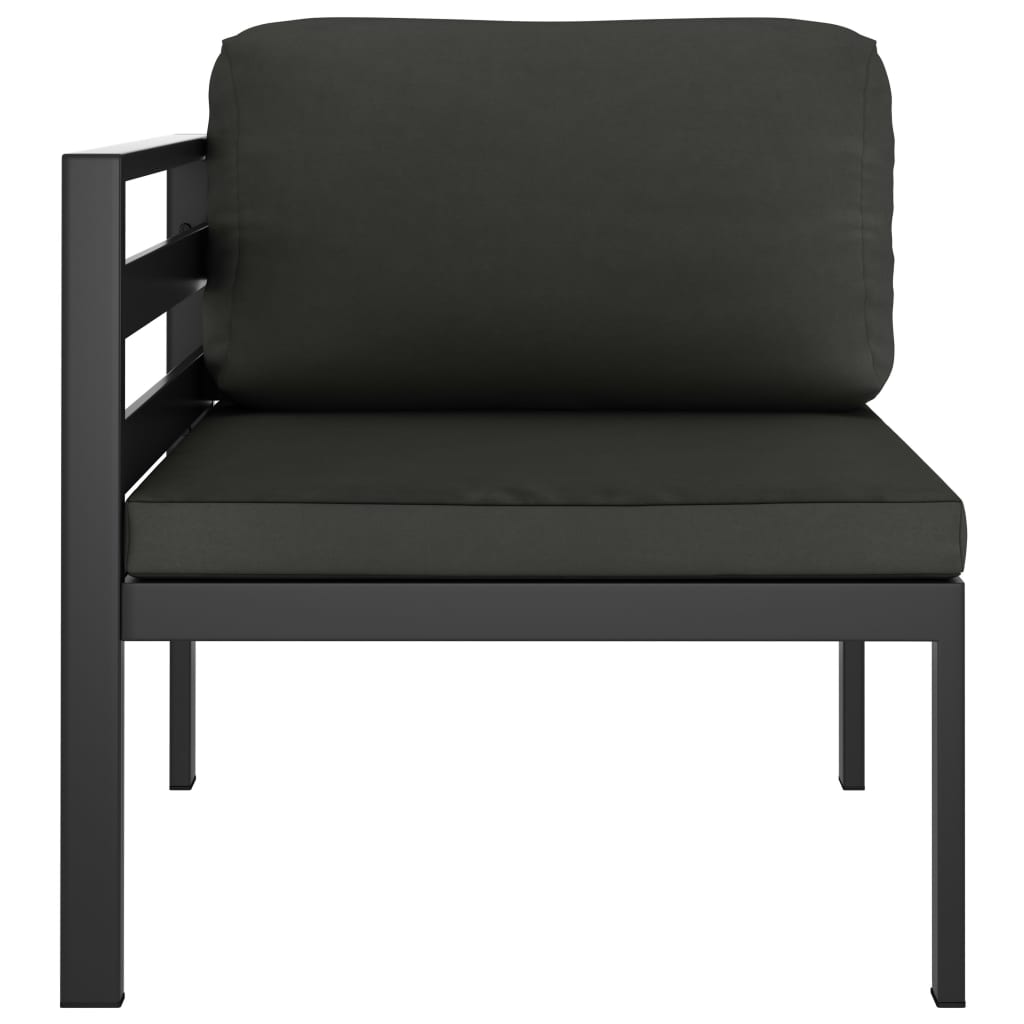 Modular-Sofa-Eckteil 1 Stk. mit Kissen Aluminium Anthrazit