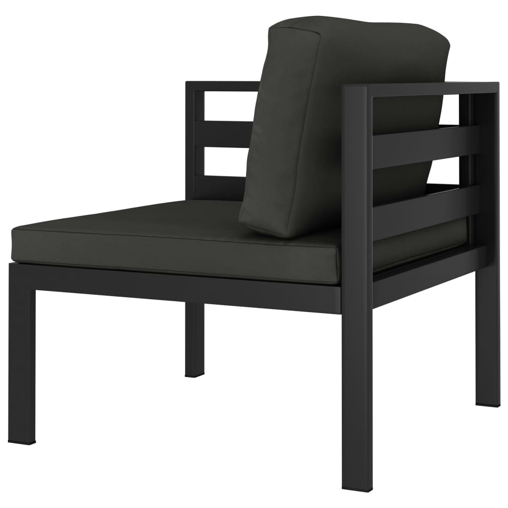 Modular-Sofa-Eckteil 1 Stk. mit Kissen Aluminium Anthrazit