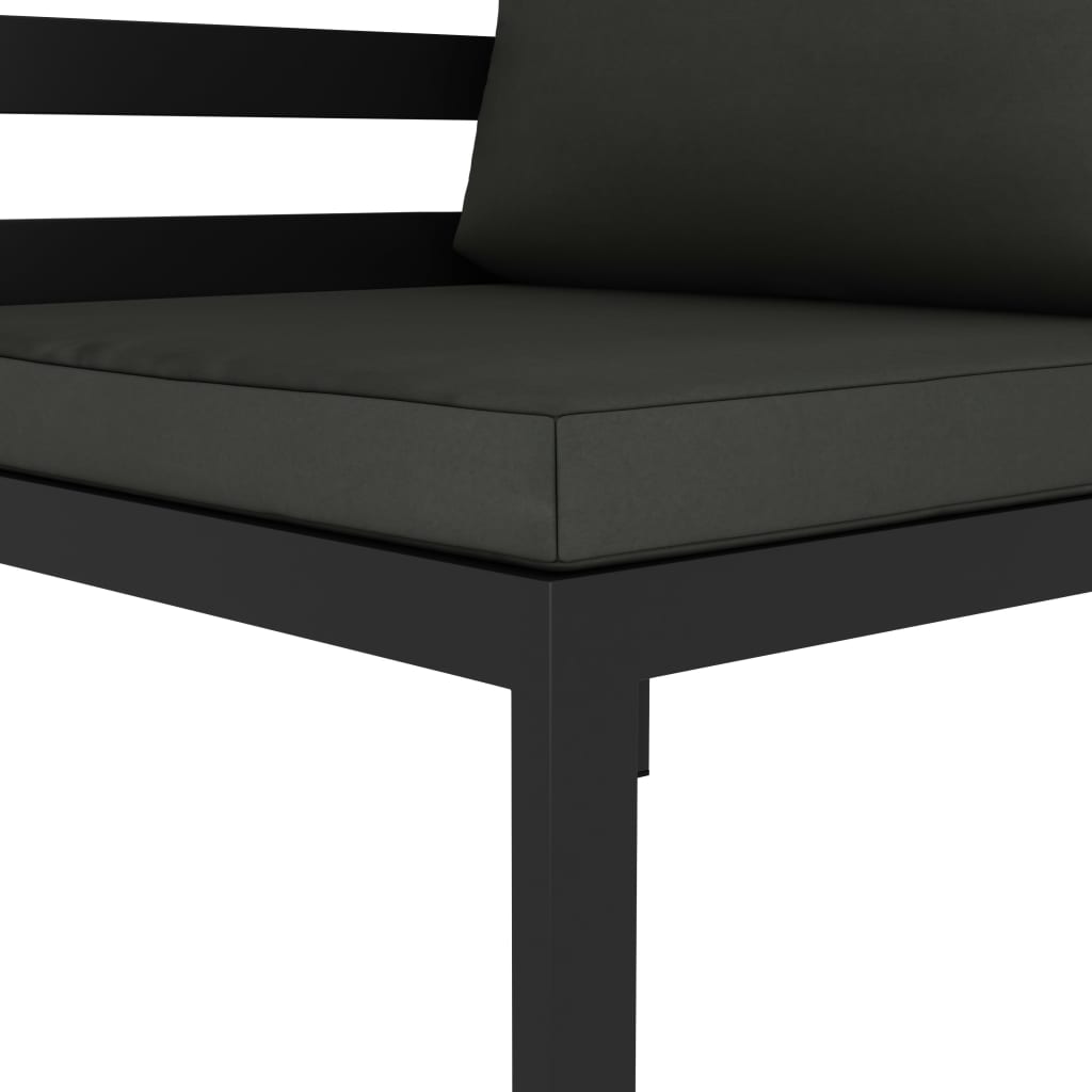 Modular-Sofa-Eckteil 1 Stk. mit Kissen Aluminium Anthrazit