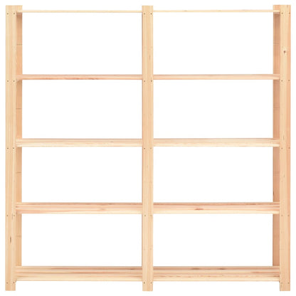 Lagerregale 5 Böden 2 Stk. 170x38x170cm Massivholz Kiefer 500kg
