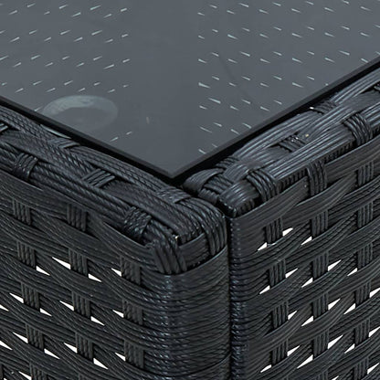 Havebord Sort 40x40x45 cm Poly Rattan