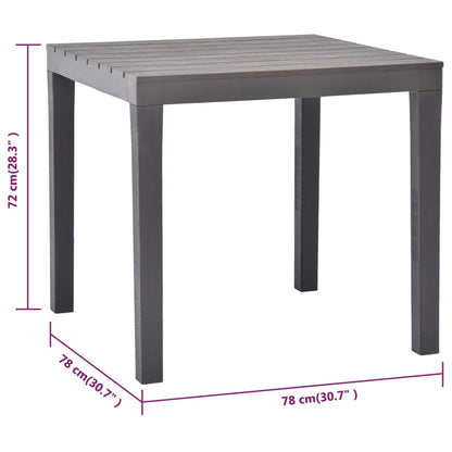 Gartentisch mit 2 Bänken Kunststoff Braun