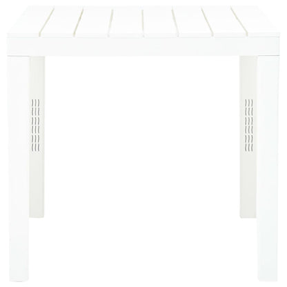 Gartentisch Weiß 78x78x72 cm Kunststoff