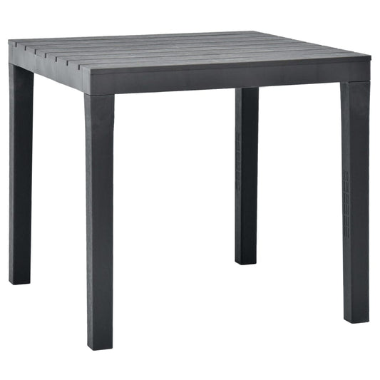 Gartentisch Anthrazit 78x78x72 cm Kunststoff