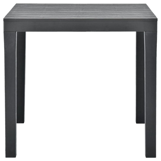 Gartentisch Anthrazit 78x78x72 cm Kunststoff