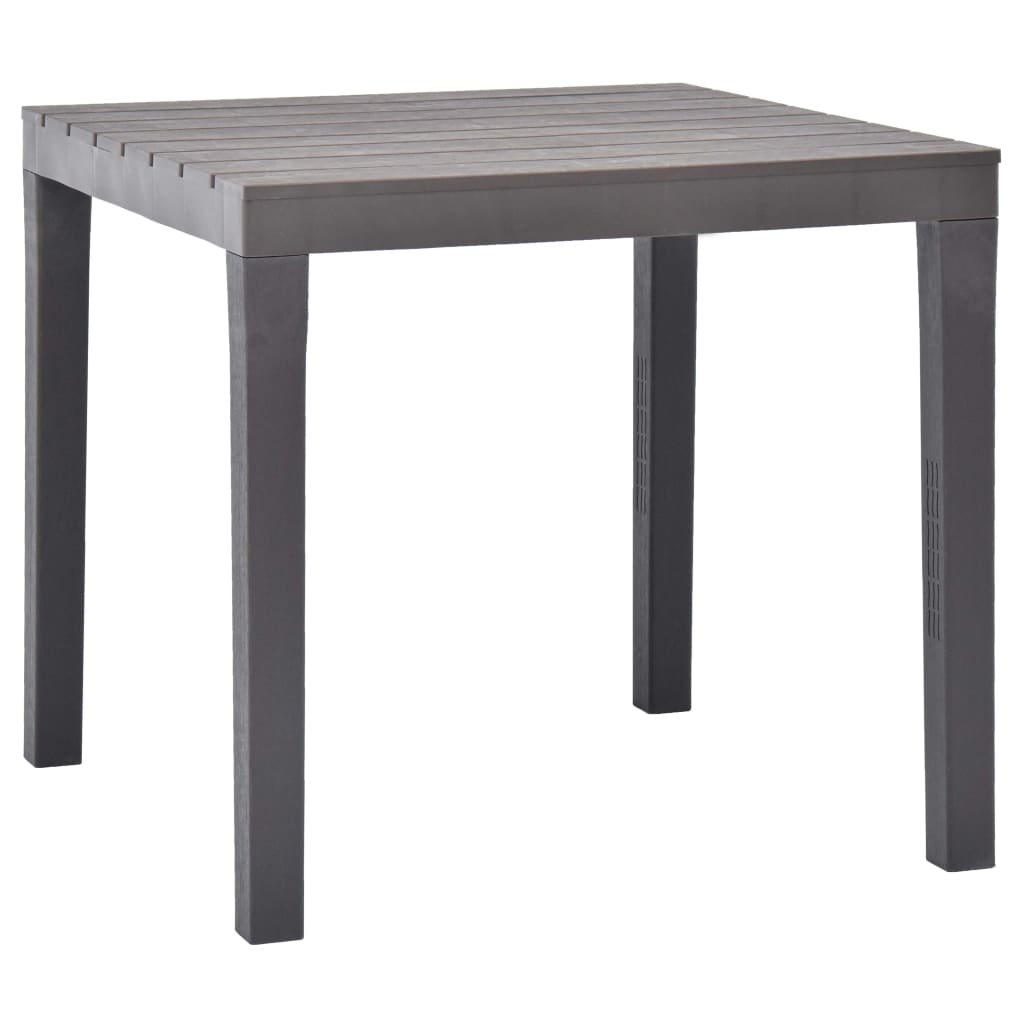 Gartentisch Moccafarben 78 x 78 x 72 cm Kunststoff
