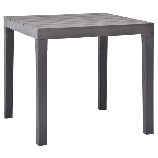 Gartentisch Moccafarben 78 x 78 x 72 cm Kunststoff