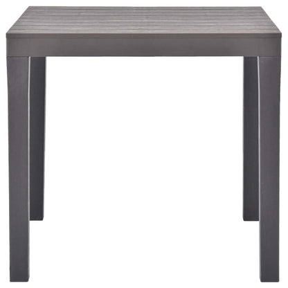 Gartentisch Moccafarben 78 x 78 x 72 cm Kunststoff