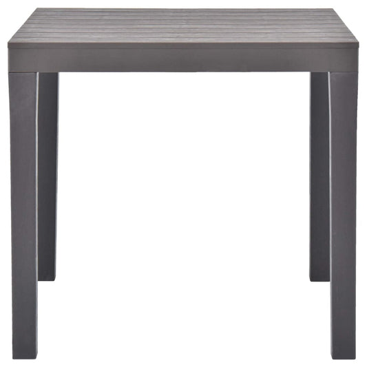 Gartentisch Moccafarben 78 x 78 x 72 cm Kunststoff