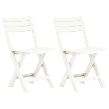 Klappbare Gartenstühle 2 Stk. Kunststoff Weiß