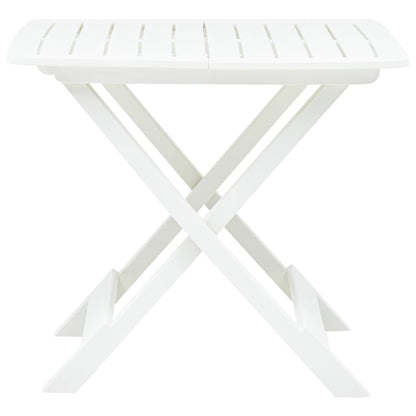 Gartentisch Klappbar Weiß 79 x 72 x 70 cm Kunststoff