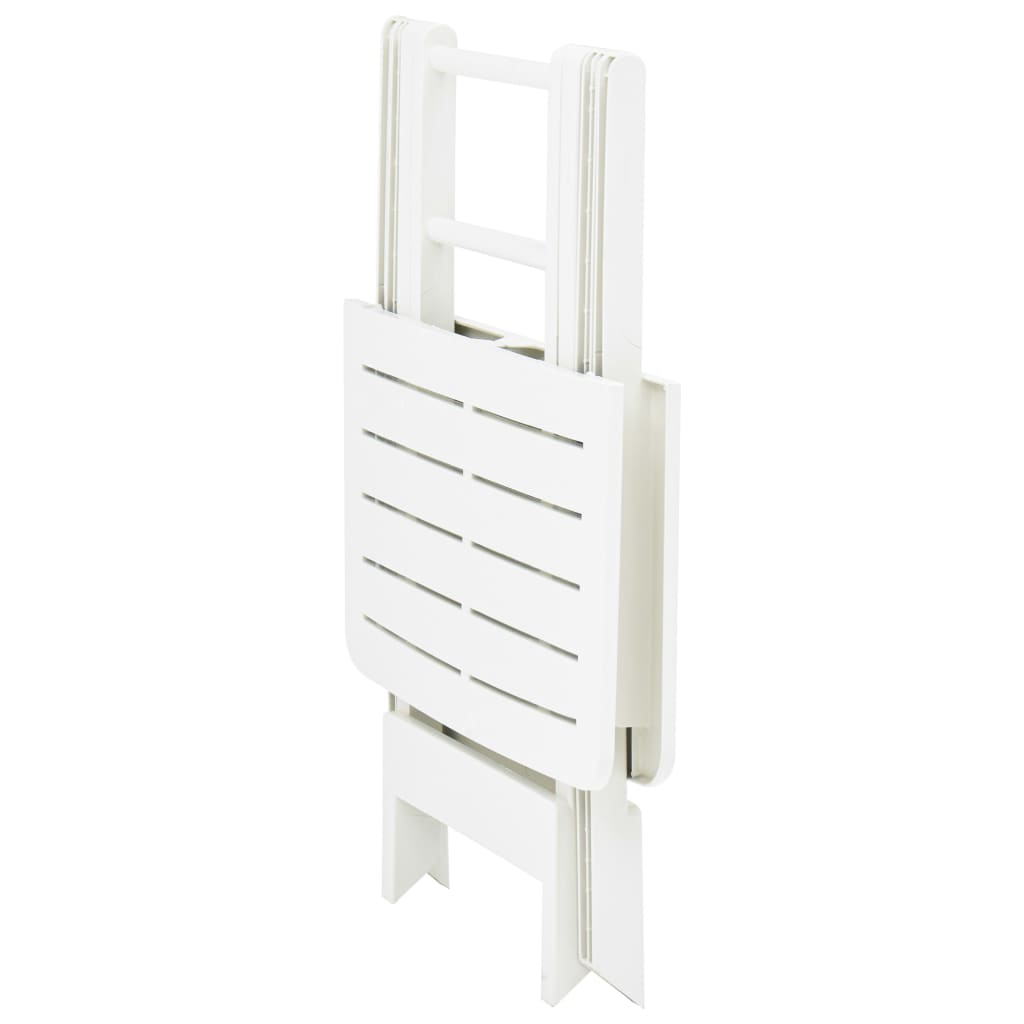 Gartentisch Klappbar Weiß 79 x 72 x 70 cm Kunststoff