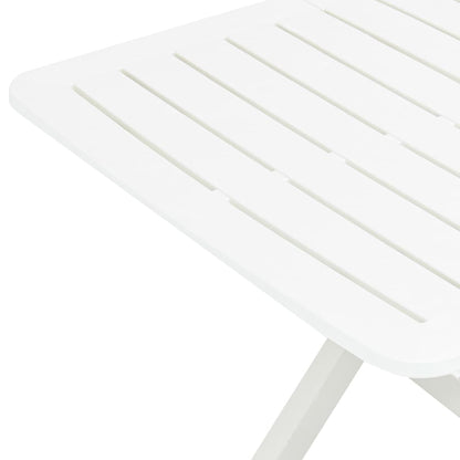 Gartentisch Klappbar Weiß 79 x 72 x 70 cm Kunststoff