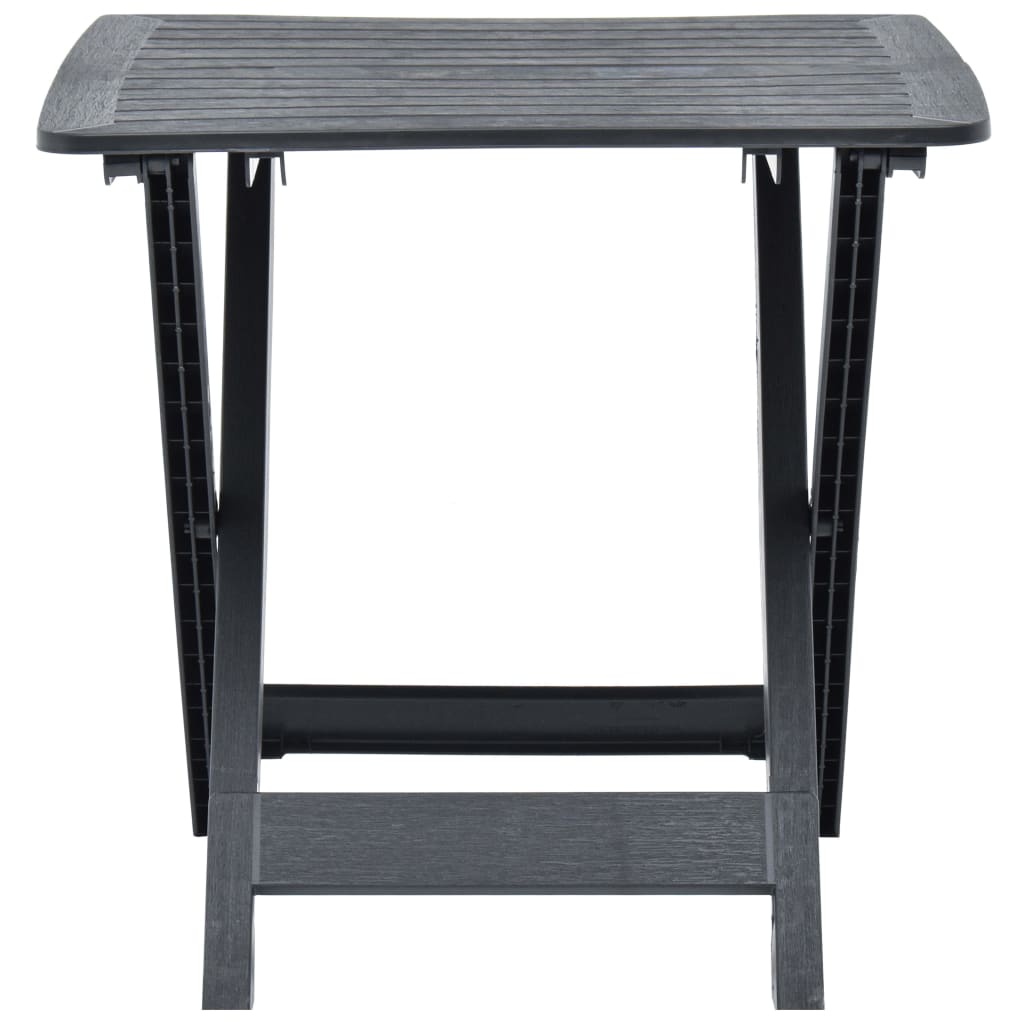 Gartentisch Klappbar Anthrazit 79x72x70 cm Kunststoff