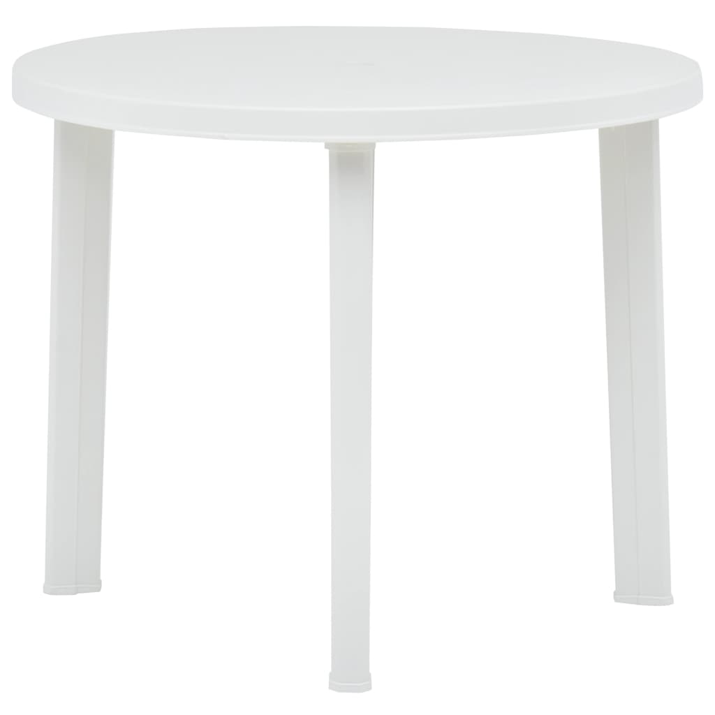 Gartentisch Weiß 89 cm Kunststoff