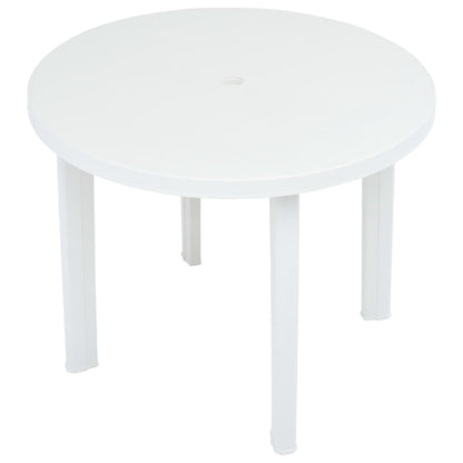Gartentisch Weiß 89 cm Kunststoff