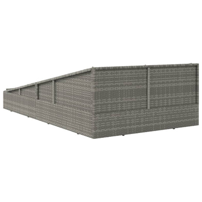 Gartenbett Grau 110x200 cm Poly Rattan