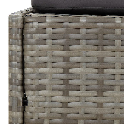 Gartenbett Grau 110x200 cm Poly Rattan