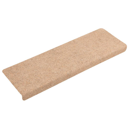 Stufenmatten Selbstklebend 15 Stk. 65x21x4 cm Creme Rechteckiger Rand