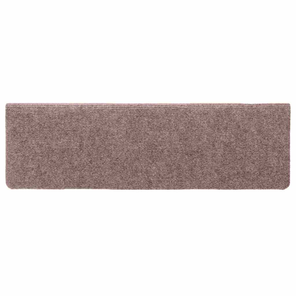 Stufenmatten Selbstklebend 15 Stk. 65x21x4 cm Creme Rechteckiger Rand
