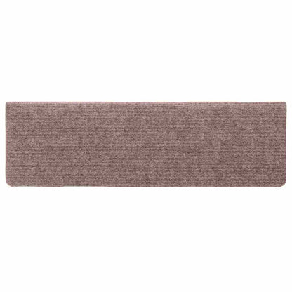 Stufenmatten Selbstklebend 15 Stk. 65x21x4 cm Creme Rechteckiger Rand