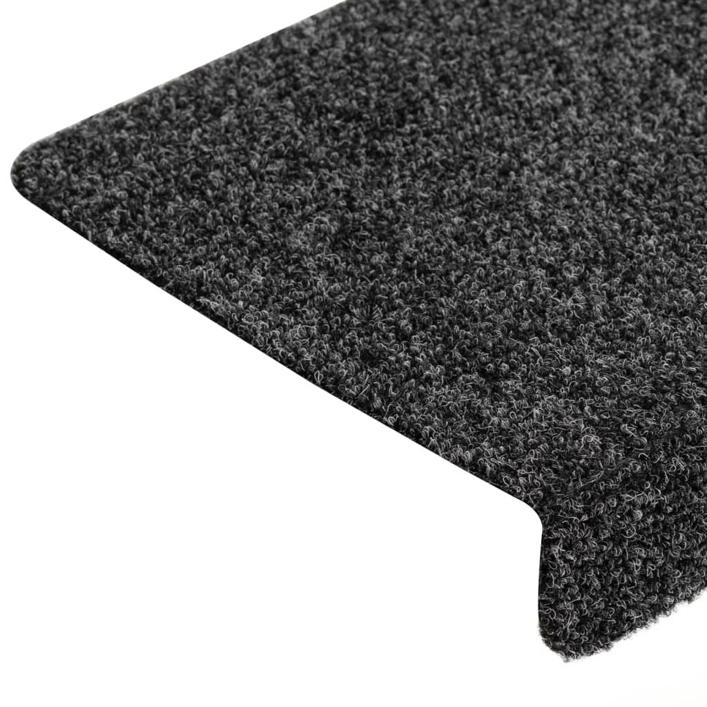 Stufenmatten Selbstklebend 15 Stk. 65x21x4 cm Grau Rechteckiger Rand
