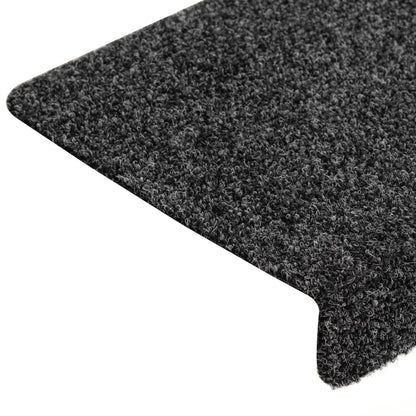 Stufenmatten Selbstklebend 15 Stk. 65x21x4 cm Grau Rechteckiger Rand