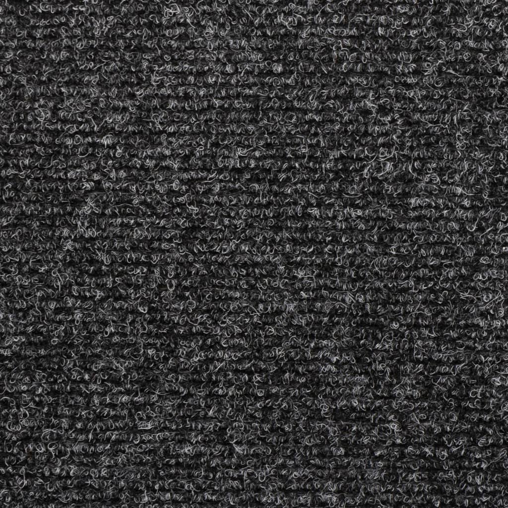 Stufenmatten Selbstklebend 15 Stk. 65x21x4 cm Grau Rechteckiger Rand