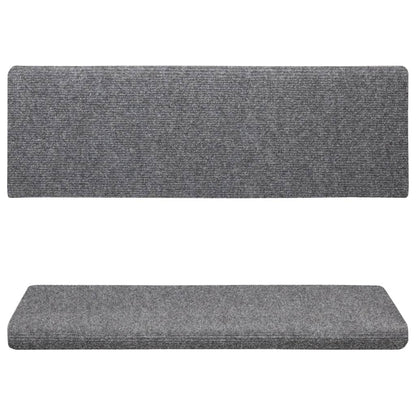 Stufenmatten Selbstklebend 15 Stk. 65x21x4 cm Hellgrau Rechteckiger Rand