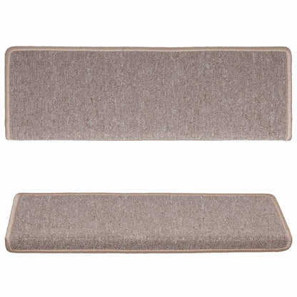 Stufenmatten 15 Stk. 65x21x4 cm Hellbraun Rechteckiger Rand