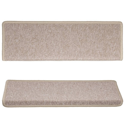 Stufenmatten 15 Stk. 65x21x4 cm Taupe Rechteckiger Rand