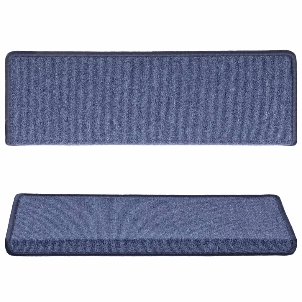 Stufenmatten 15 Stk. 65x21x4 cm Blau Rechteckiger Rand