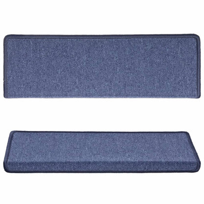 Stufenmatten 15 Stk. 65x21x4 cm Blau Rechteckiger Rand