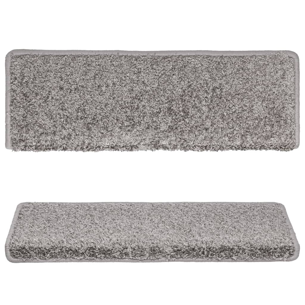 Stufenmatten 15 Stk. 65x21x4 cm Grau Rechteckiger Rand