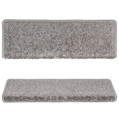 Stufenmatten 15 Stk. 65x21x4 cm Grau Rechteckiger Rand