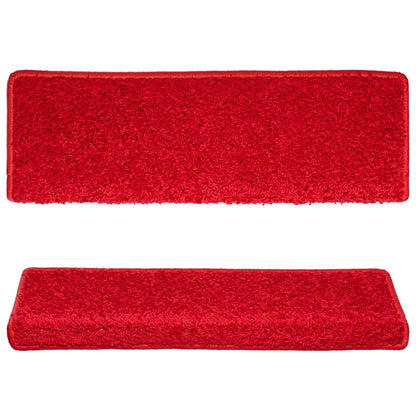 Stufenmatten 15 Stk. 65x21x4 cm Rot Rechteckiger Rand
