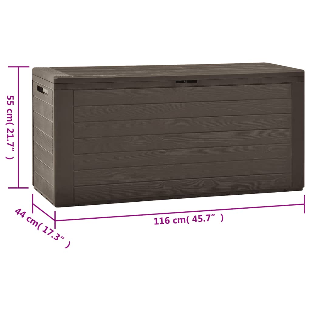 Gartentruhe Braun 116x44x55 cm