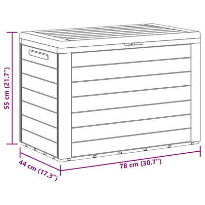 Gartentruhe Anthrazit 78x44x55 cm
