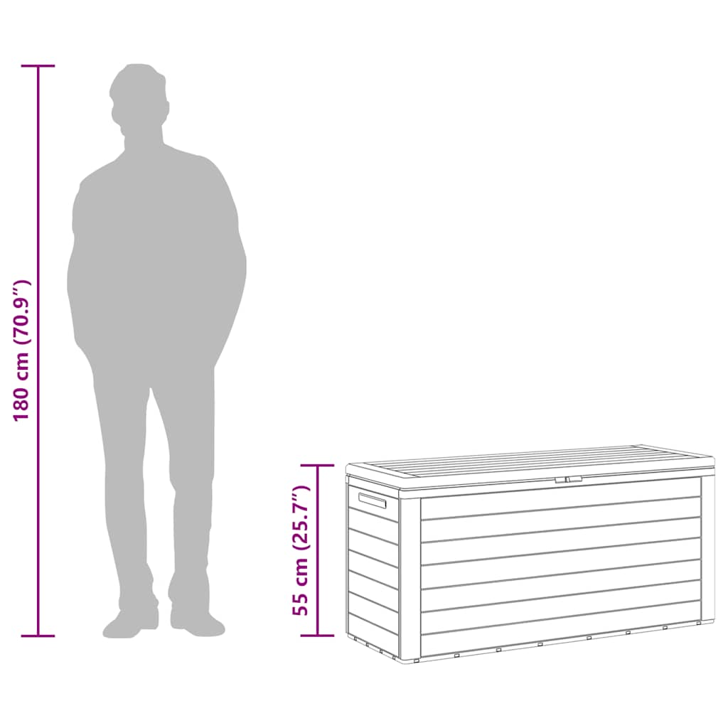 Gartenbox Anthrazit 116x44x55 cm