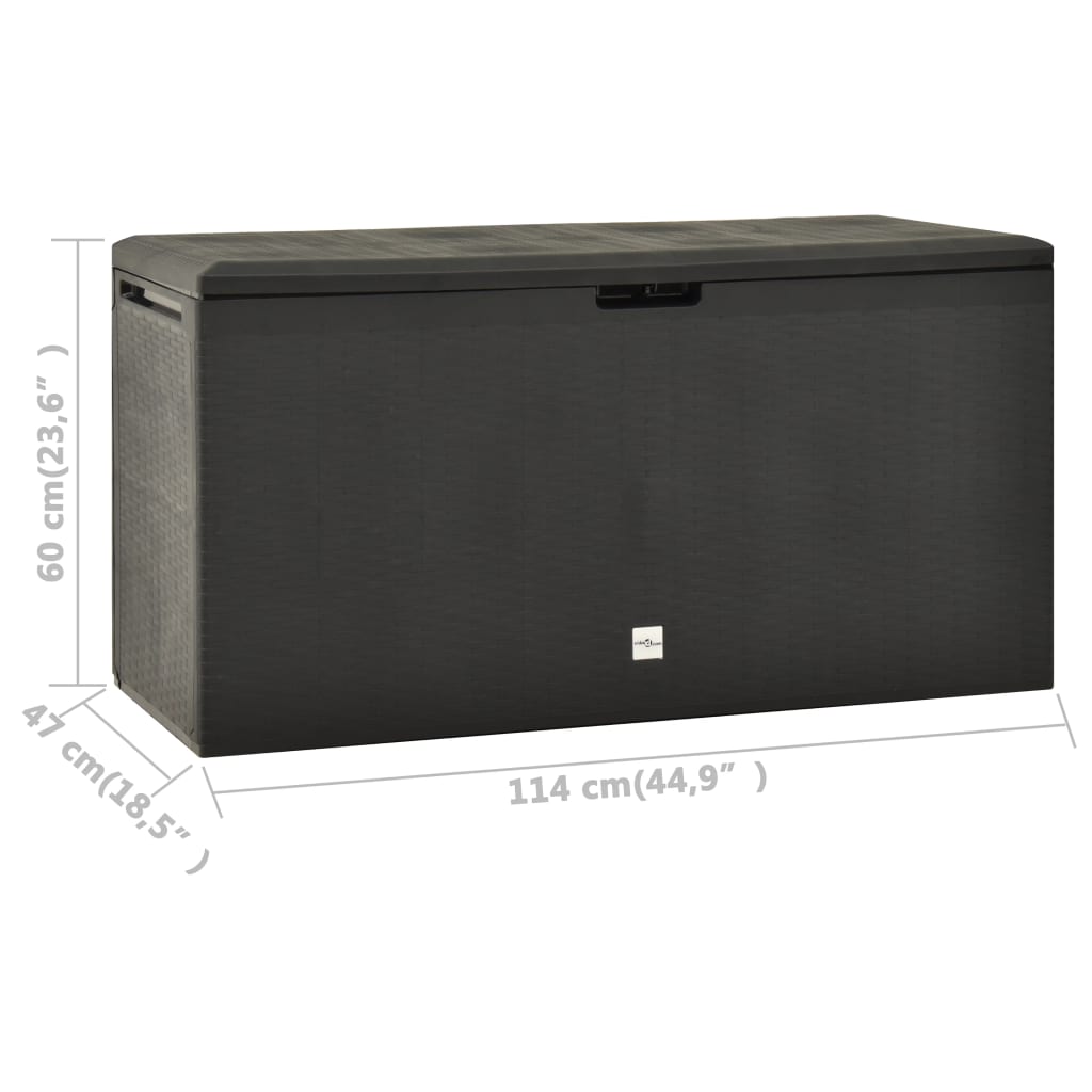 Gartenbox Anthrazit 114x47x60 cm