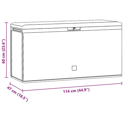 Gartenbox Anthrazit 114x47x60 cm