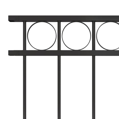 Zaunelement Stahl 1,7x1,2 m Schwarz