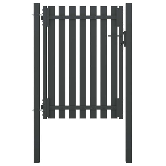 Gartentor Stahl 1x1,7 m Anthrazit