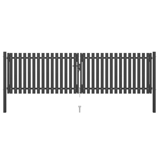Gartentor Stahl 4x1,25 m Anthrazit