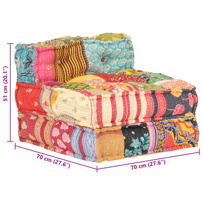 Modularer Pouf Patchwork Stoff